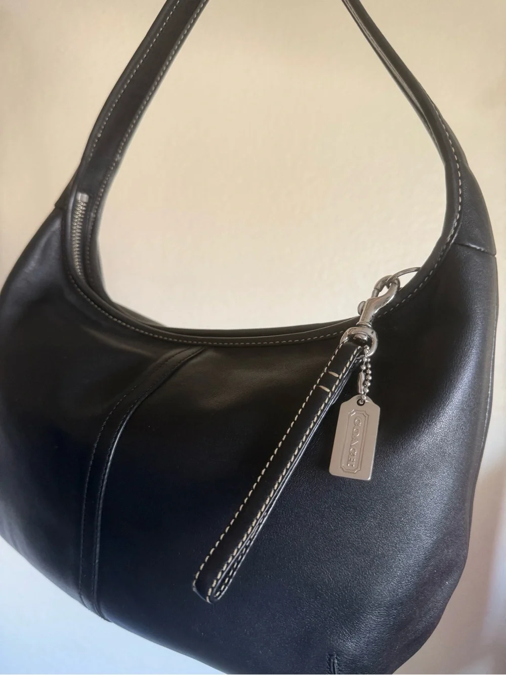 Vintage 2003 Coach Ergo Hobo Black Leather Shoulder Bag 9219